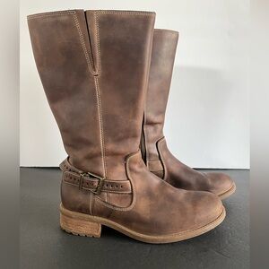 Ugg Langton Mid Calf Brown Buckle Boots, 9.5
